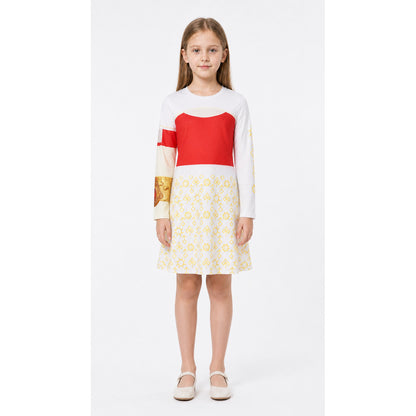 White Patterned Dress for Victor Cosplay from Zombie High School 4 main product view