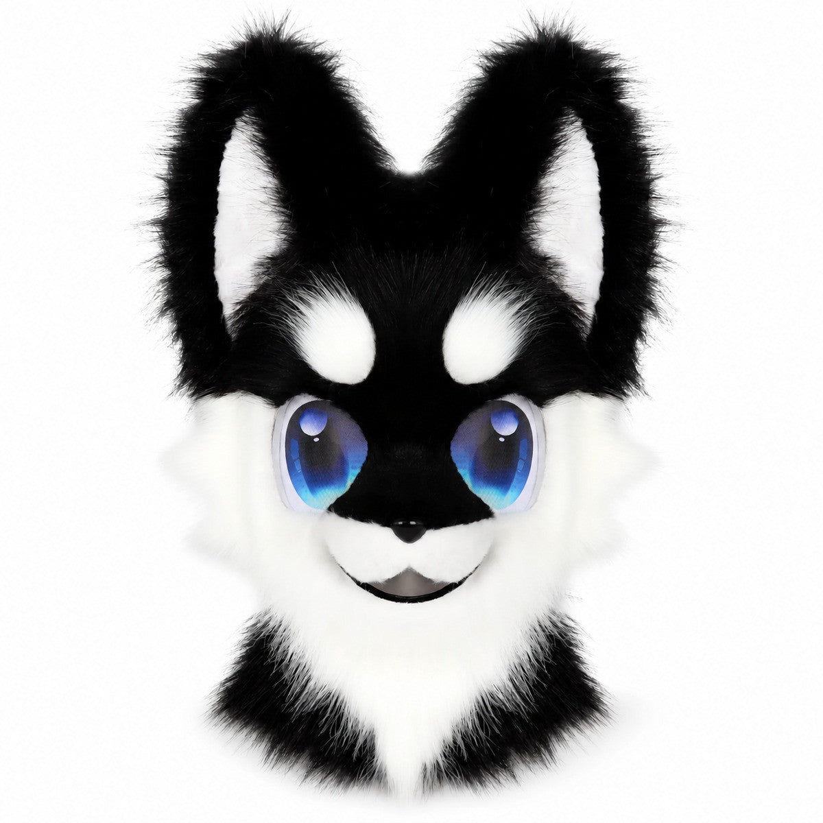 Animal Head Mask Furry Fursuit Plush Dog Fox Masks for Parties Cosplay Costume Accessory