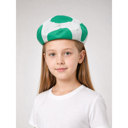 Toad Character Hat, White and Green, for Cosplay