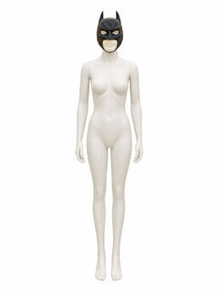 Batman Black-and-White Cosplay Mask with Pointed Ears for Halloween