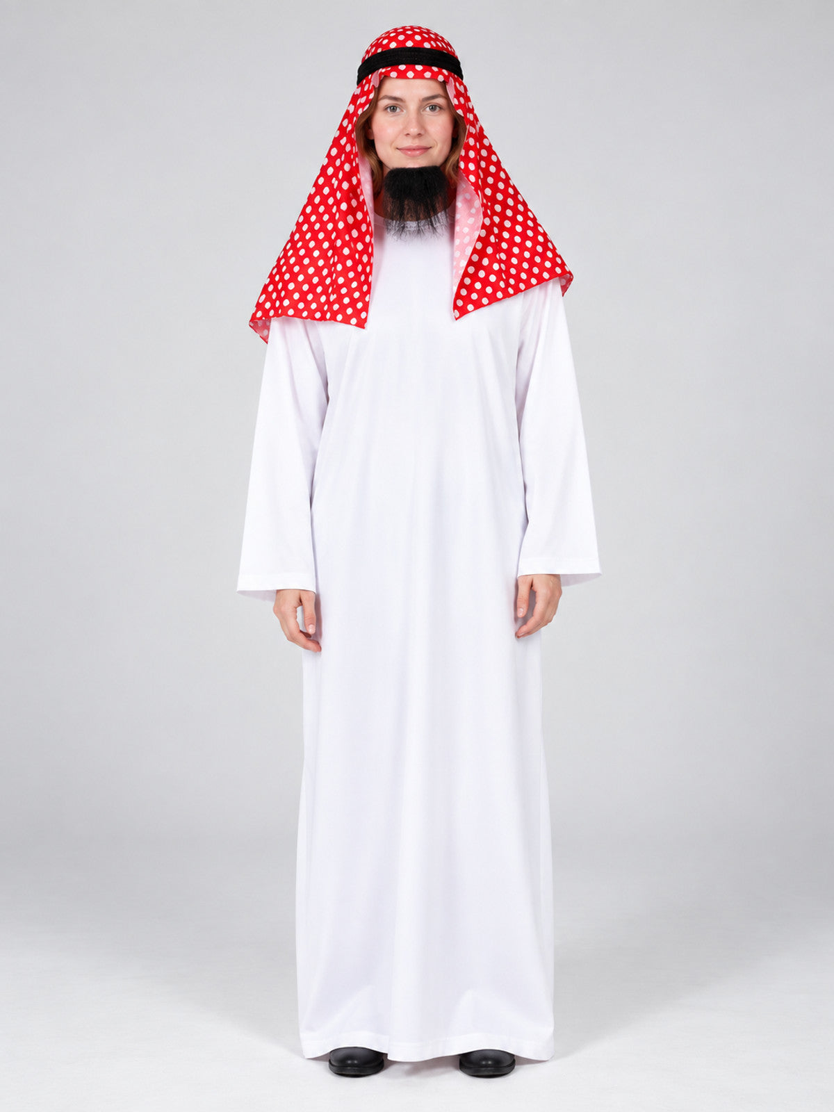 Arabic-Style Carnival Costume with Headscarf and Beard