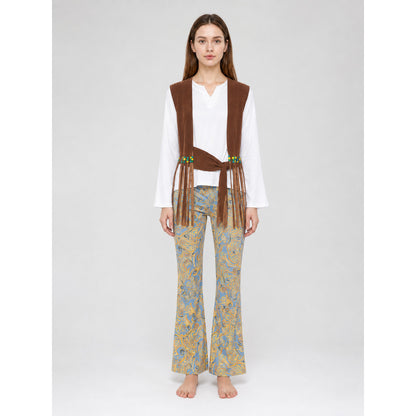 Stage Costume with Vest, Fringe, and Pants on-model view