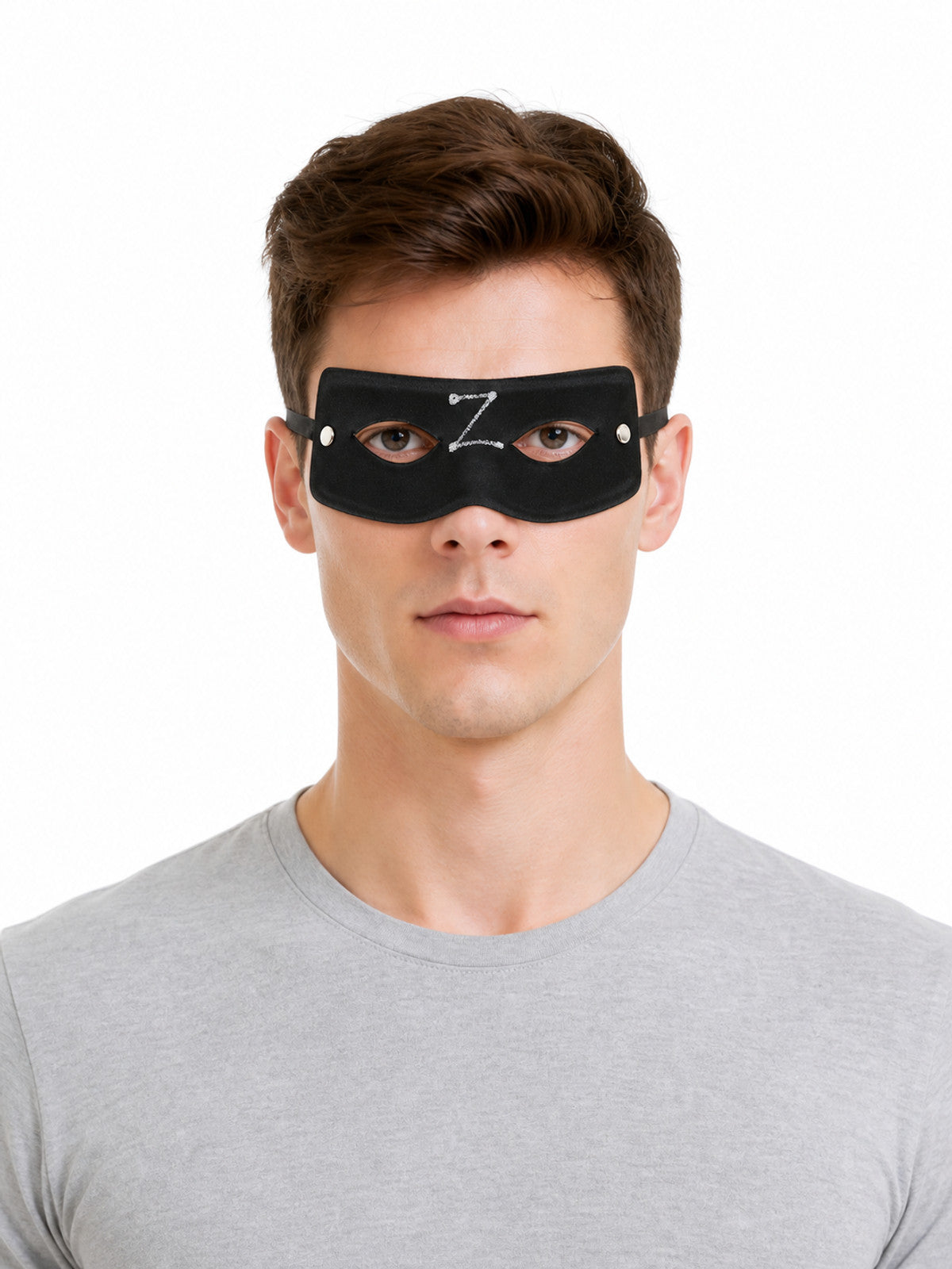Zorro Masquerade Mask with Glittering Emblem