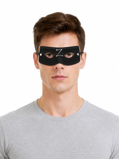 Zorro Masquerade Mask with Glittering Emblem