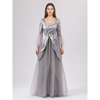 Long Fantasy-Style Cosplay Dress front view