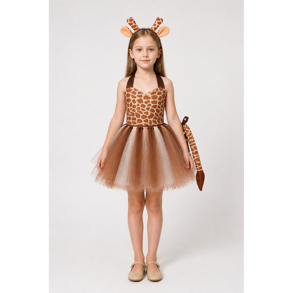 Children’s Giraffe Costume with Full Skirt and Tail main product view