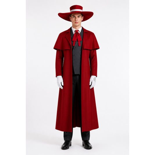 Vampire Costume with Long Coat and Hat main product view