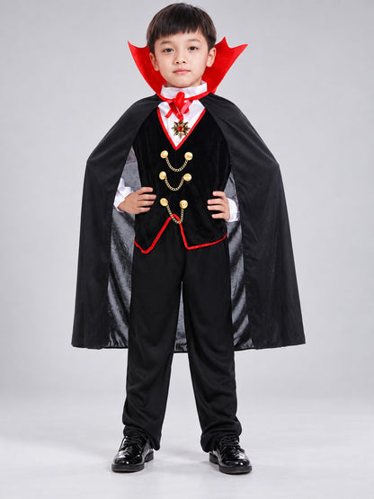 Kids' Vampire Costume with Cape and Medallion