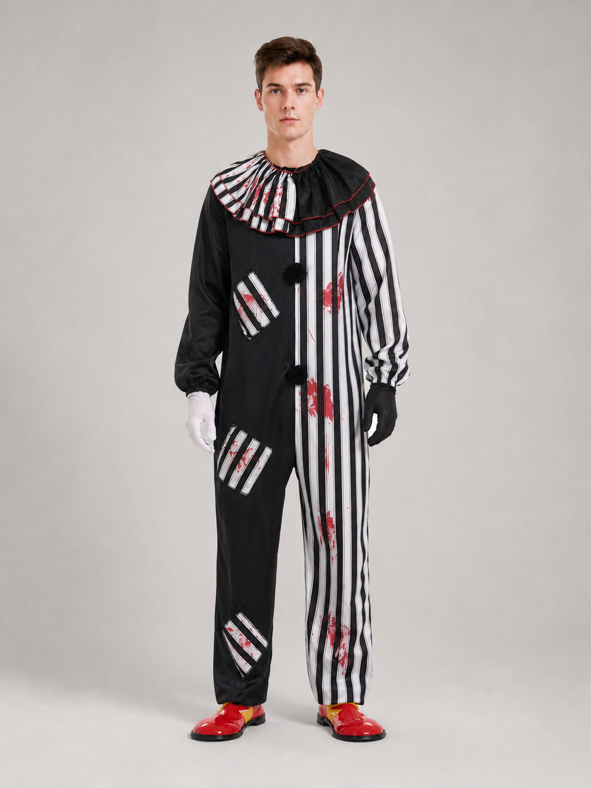 Halloween Clown Costume for a Themed Party on-model view