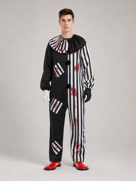 Halloween Clown Costume for a Themed Party on-model view