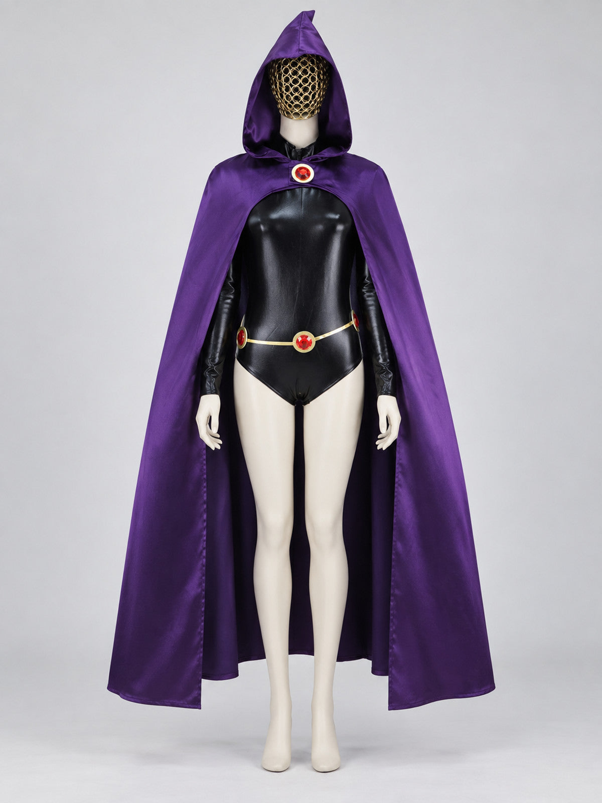 Raven Cosplay Costume with Purple Cape
