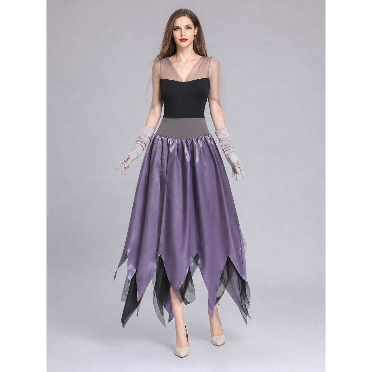 Halloween costume dress with crown