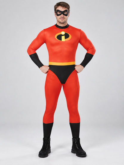 Superhero Costume with Eye Mask and Emblem