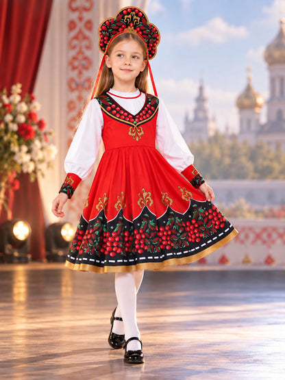 black girls russian traditional stage costume set product image