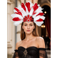Carnival Headpiece with Red Sequins