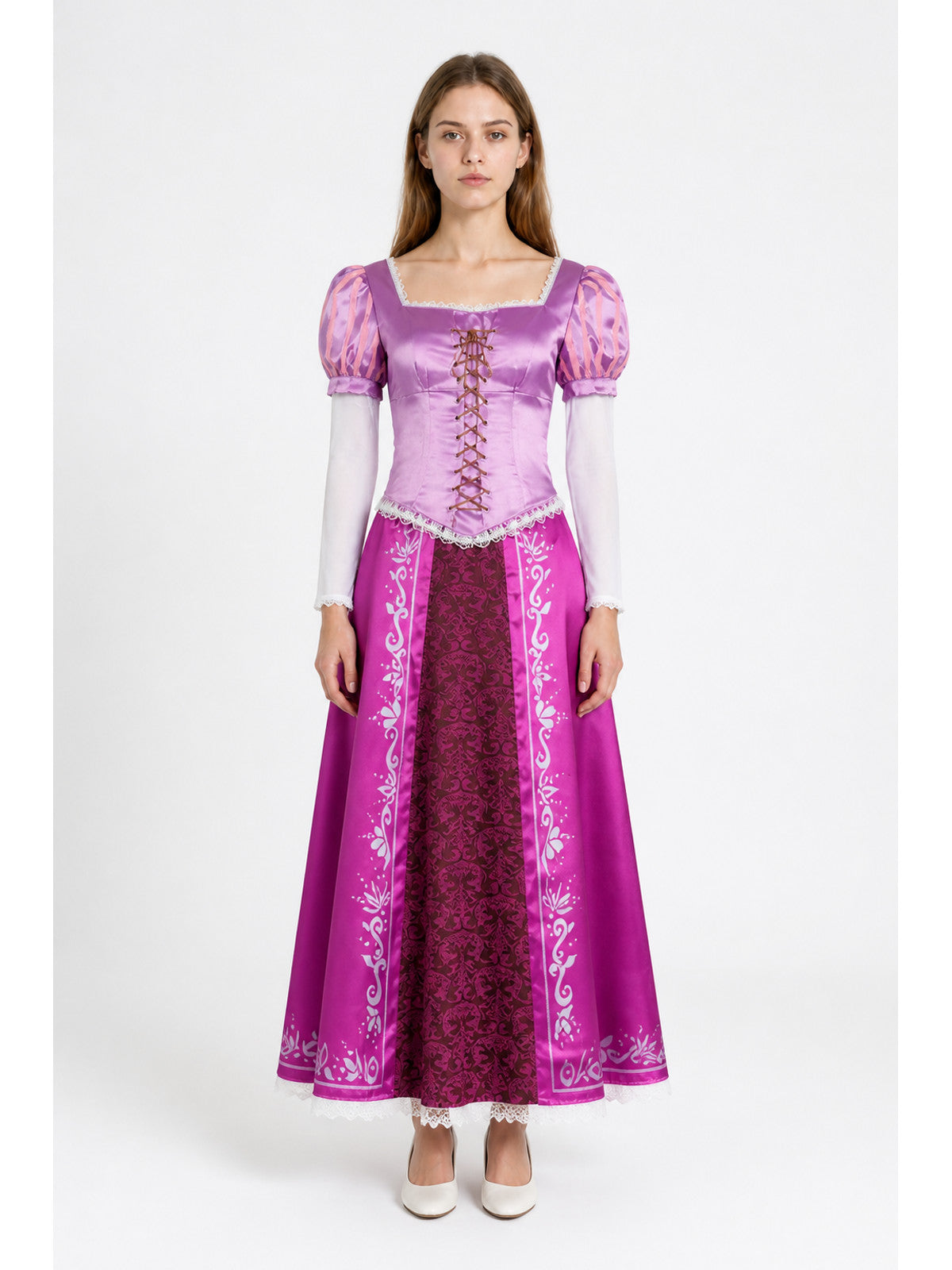 Cosplay Dress with a Square Neckline and Puff Sleeves main product view