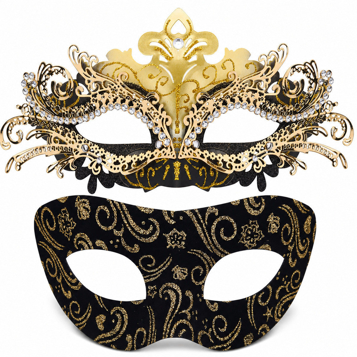 Couple Masquerade Masks Metal Venetian Party Mask Mardi Gras Mask for Women Men