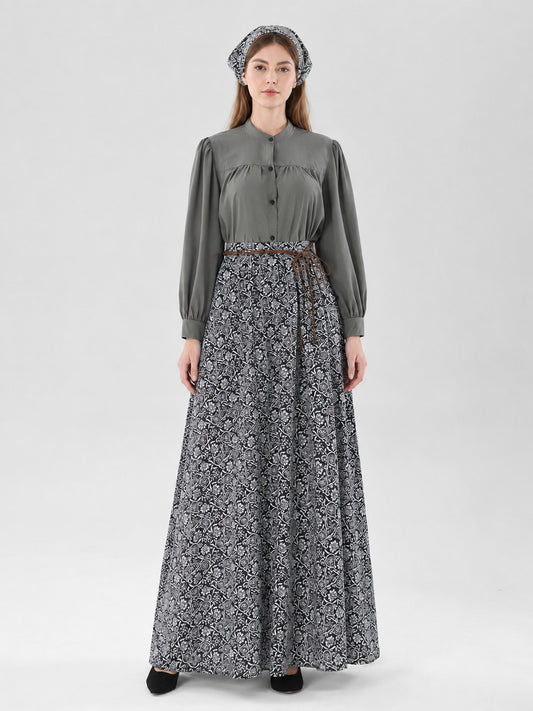Stage Costume with Skirt, Headscarf, and Belt on-model view