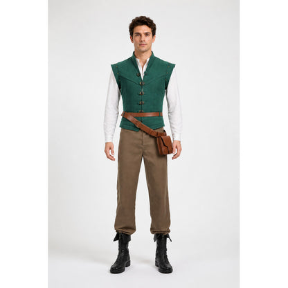 Flynn Rider Cosplay Costume with Vest and Pants main product view