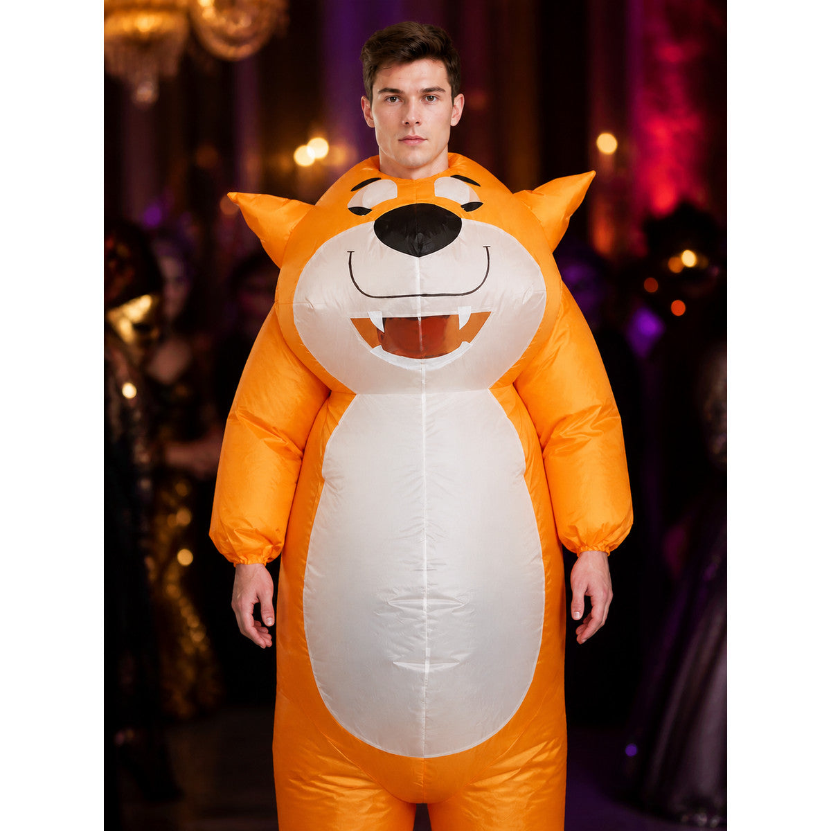 Inflatable Dog Costume, Funny Animal Halloween Jumpsuit on-model view
