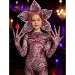 Unisex Halloween Carnivorous Plant Bodysuit Costume Set with Headpiece and Claws