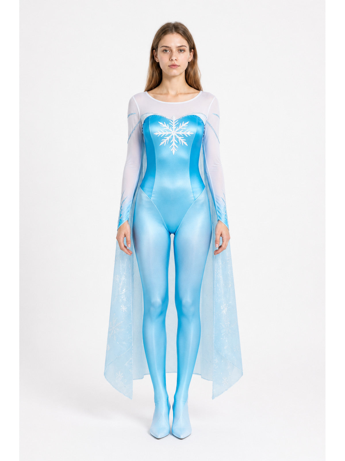 Carnival Jumpsuit with Cape and Snowflakes main product view