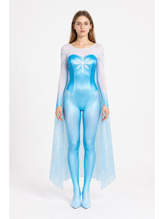 Carnival Jumpsuit with Cape and Snowflakes