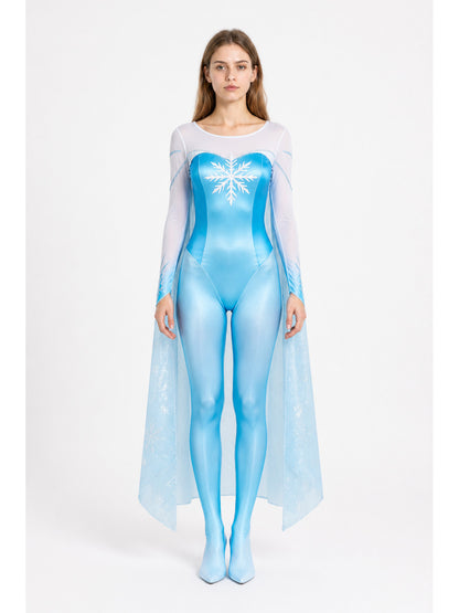 Carnival Jumpsuit with Cape and Snowflakes main product view