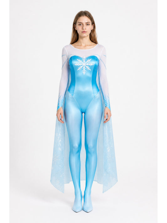 Carnival Jumpsuit with Cape and Snowflakes main product view
