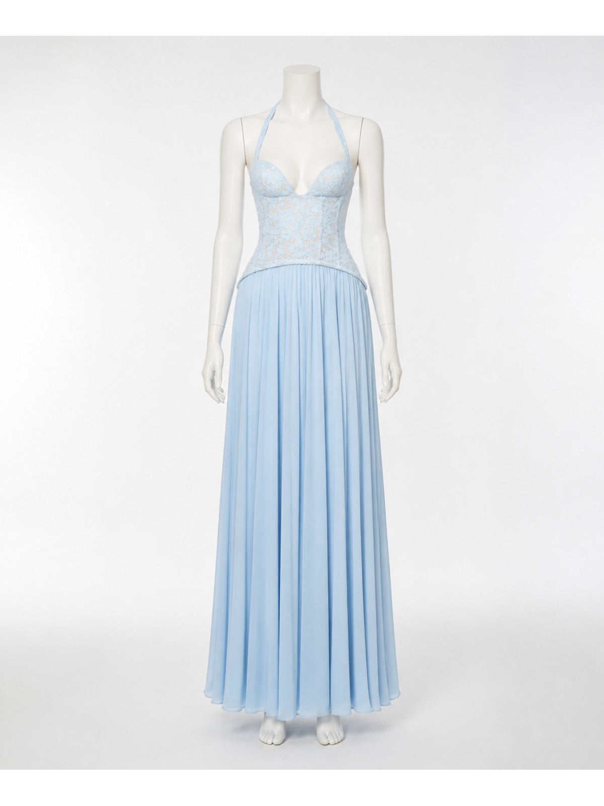 Spaghetti-Strap Dress with a Corset-Style Bodice