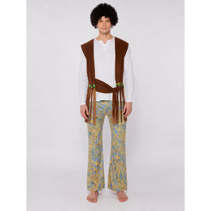 Fringe Stage Costume with Wide-Leg Pants