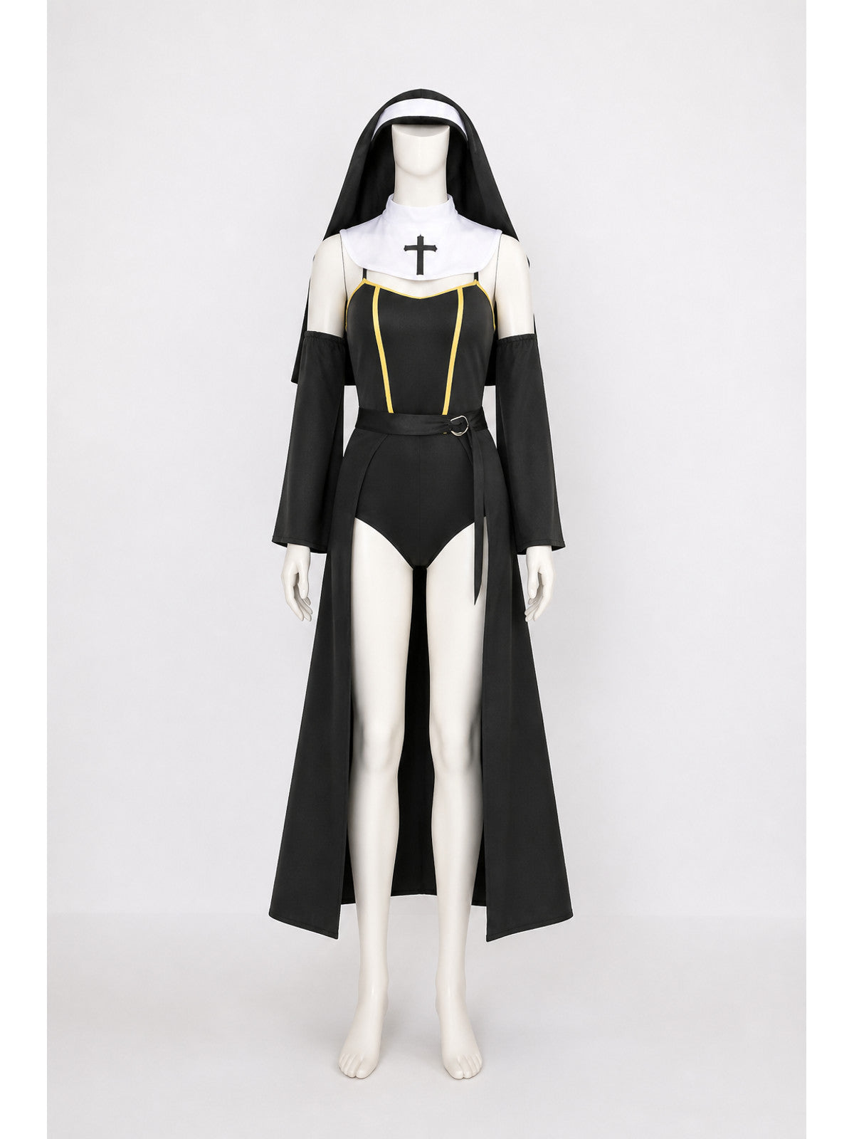 Hooded Carnival Costume with a Cross main product view