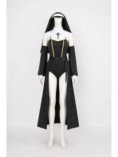 Hooded Carnival Costume with a Cross