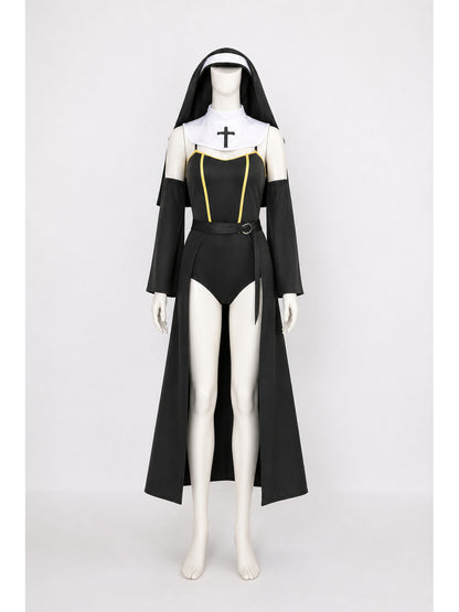 Hooded Carnival Costume with a Cross main product view