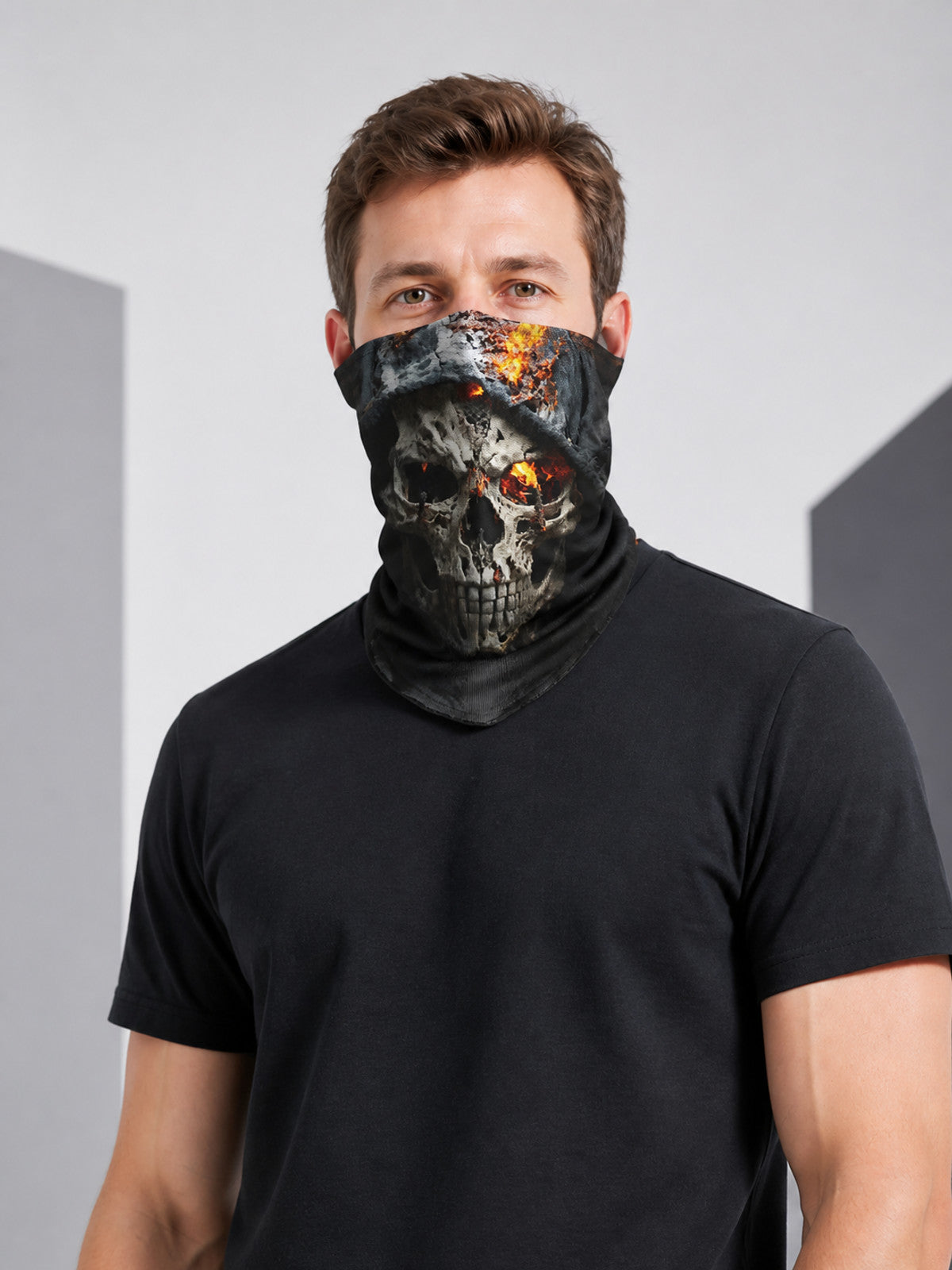 Halloween Skeleton Carnival Mask with Hood