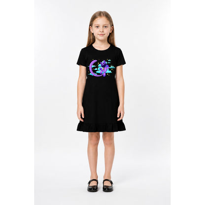 Black Poppy Playtime Cosplay Dress with Animal Prints main product view