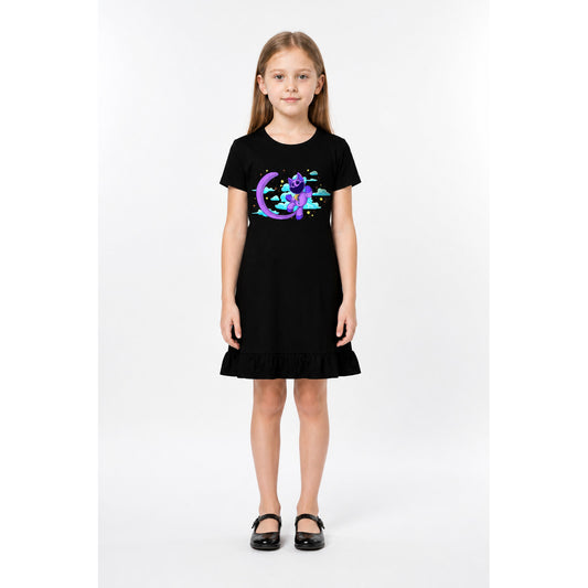 Black Poppy Playtime Cosplay Dress with Animal Prints main product view