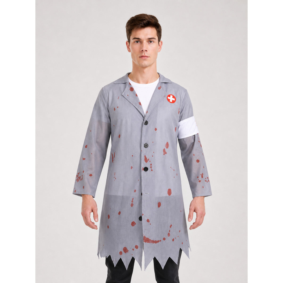 Doctor Costume with Blood Stains and Knife