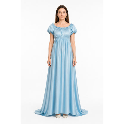 Long Light Blue Bridgerton Dress for Balls and Cosplay main product view