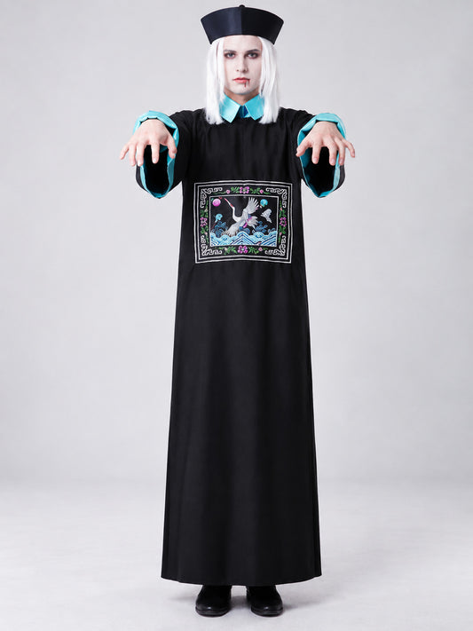 Chinese Zombie Costume: Robe, Hat, Stickers