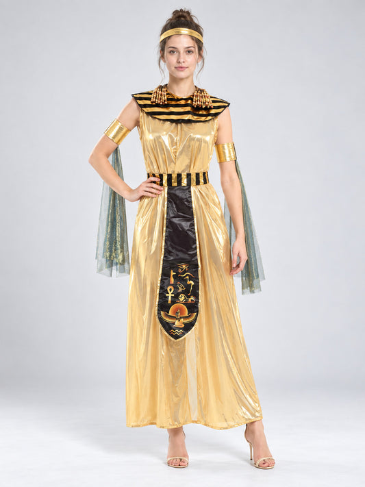 Egyptian-Style Carnival Costume with Long Dress