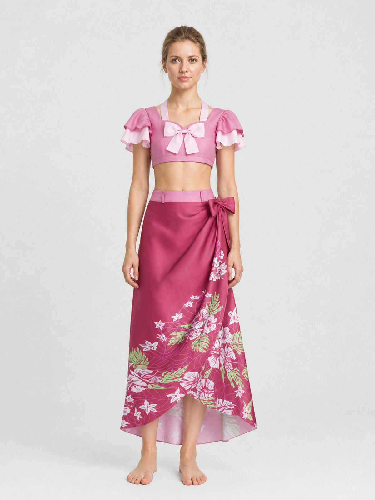 Star Wars Costume: Top and Skirt with Bows and Flowers on-model view