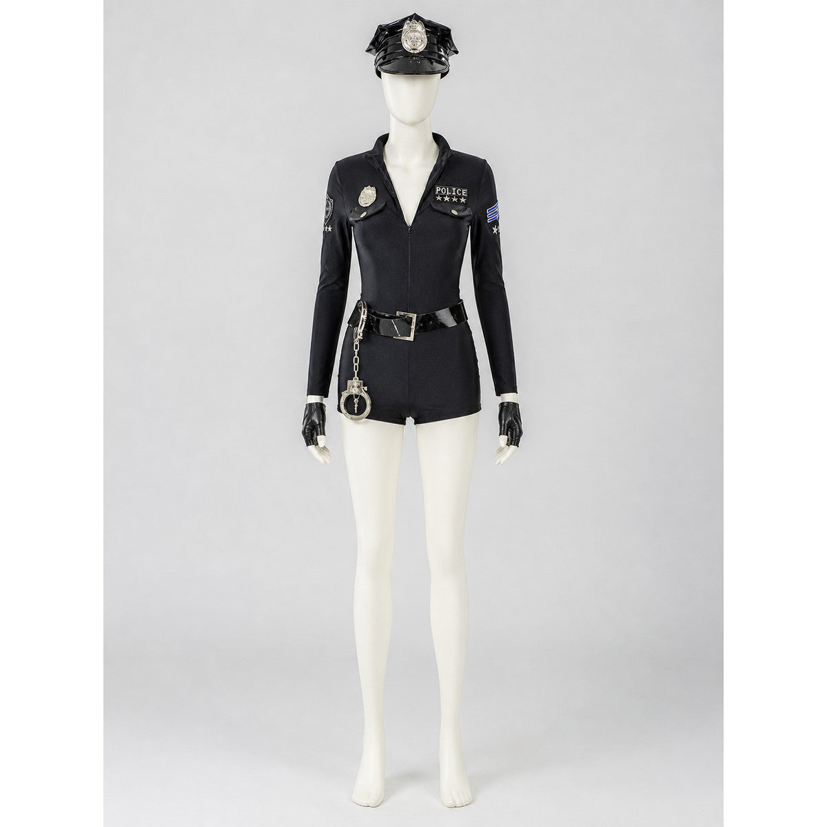 Police Costume with Peaked Cap and Belt
