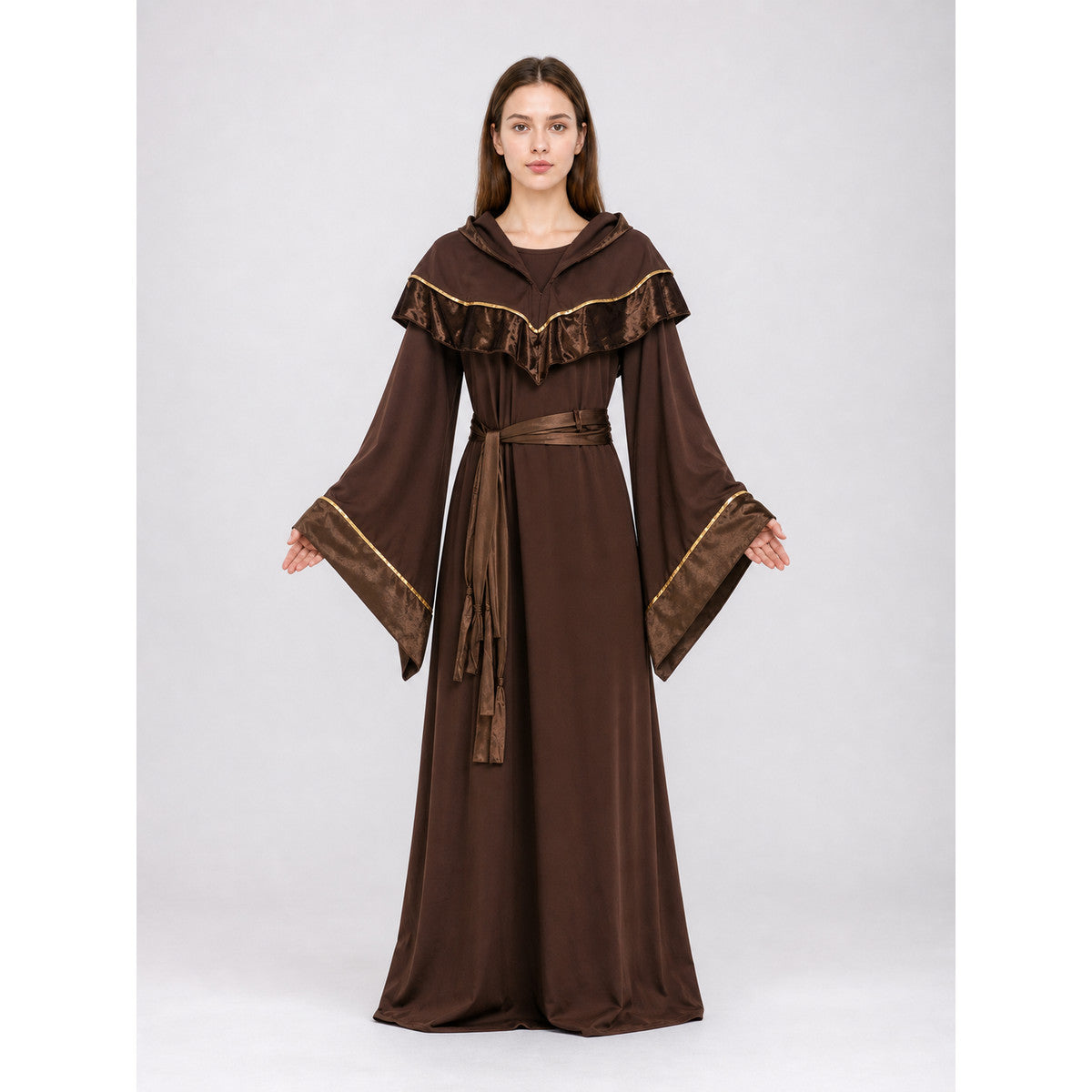 Hooded fantasy costume, long robe