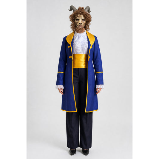 Carnival Costume with Cape, Beast Mask, and Pants