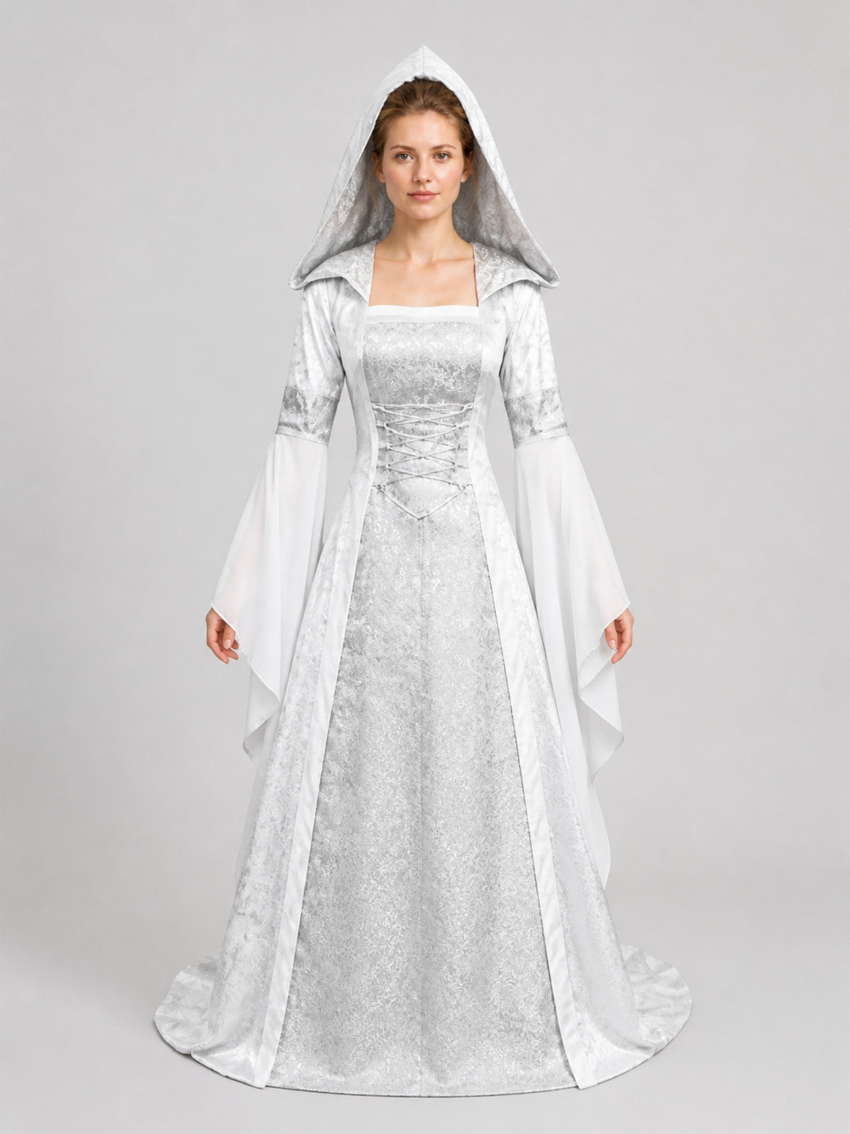Long Hooded Dress, Medieval Cosplay