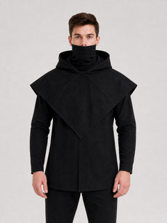Black Carnival Cloak with Hood and Mask