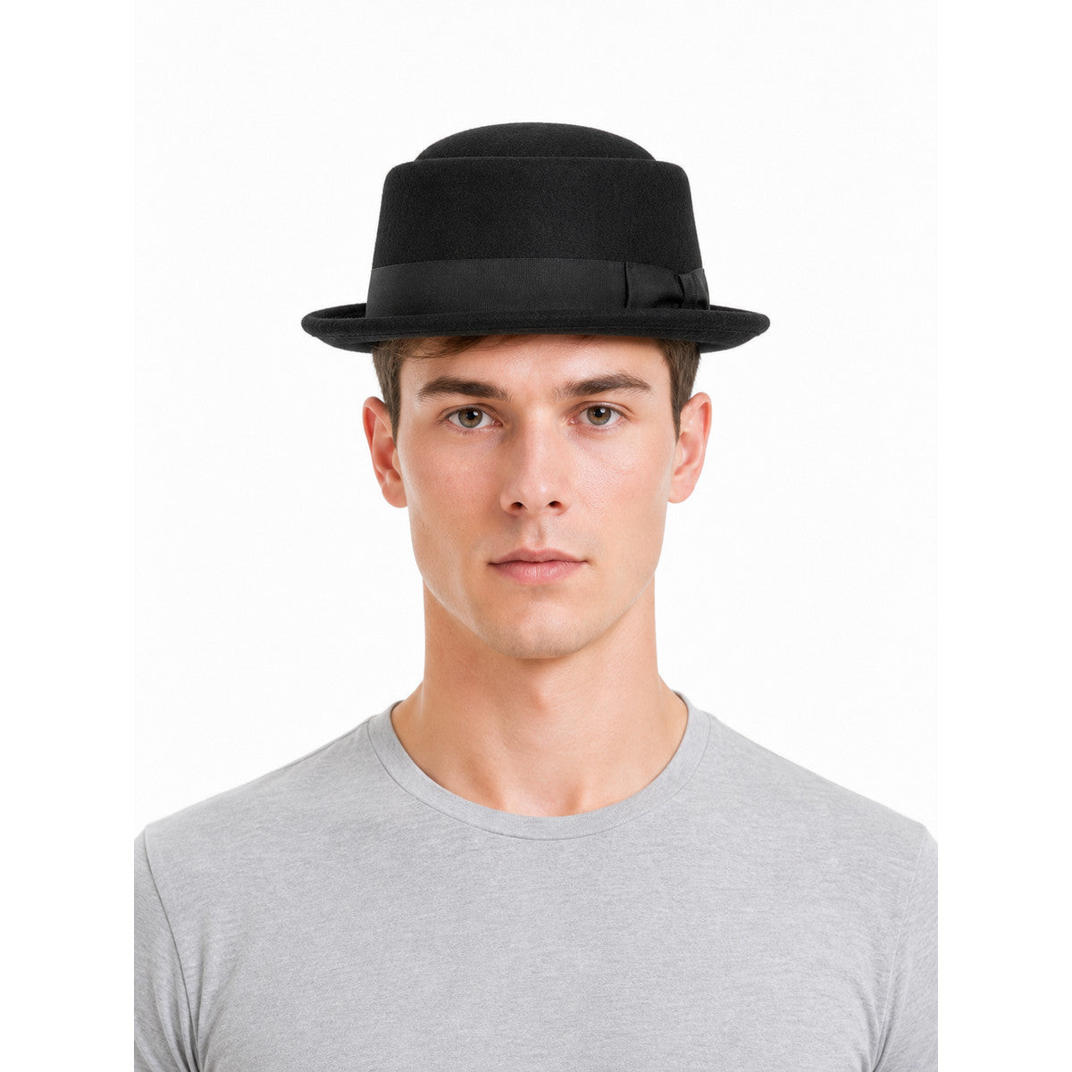 Carnival Fedora Hat with Ribbon and Bow front view