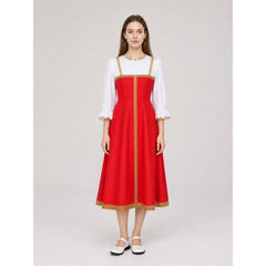 Russian Folk Costume Dress with Hat