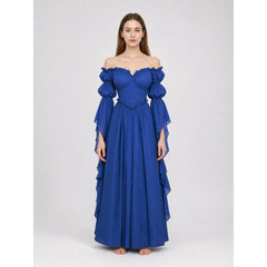 Blue Vintage-Style Medieval Dress